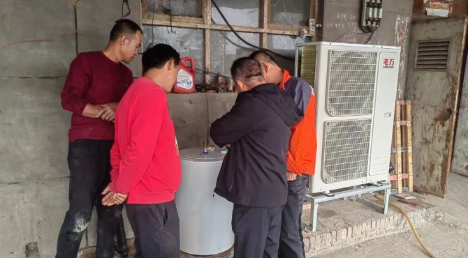 搶進度,趕工期 老萬集團加緊實施山西介休空氣源熱泵“煤改電”工程2