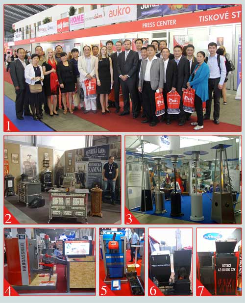 展會主辦方與中國節能爐具行業代表團合影 